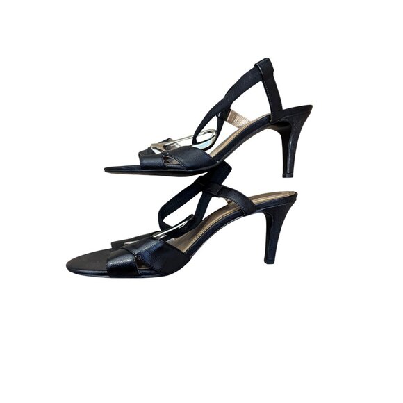 Alfani Step n Flex Womens Sandals Size 10M Black & Gold Open Toe Strappy Design - Picture 3 of 12